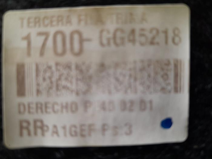 Asiento trasero de un Ford Galaxy (CK) 2.0 TDCi 180 16V 2016
