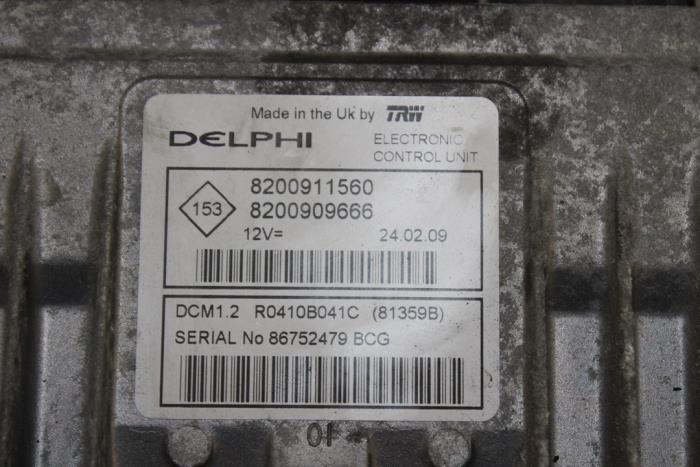 Ordinateur gestion moteur d'un Renault Modus/Grand Modus (JP) 1.5 dCi 70 2009