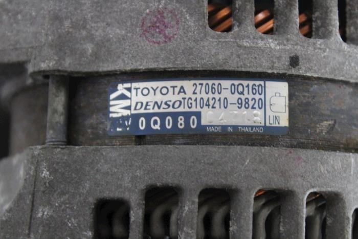 Dynamo van een Citroën C1 1.0 12V VVT-i 2020