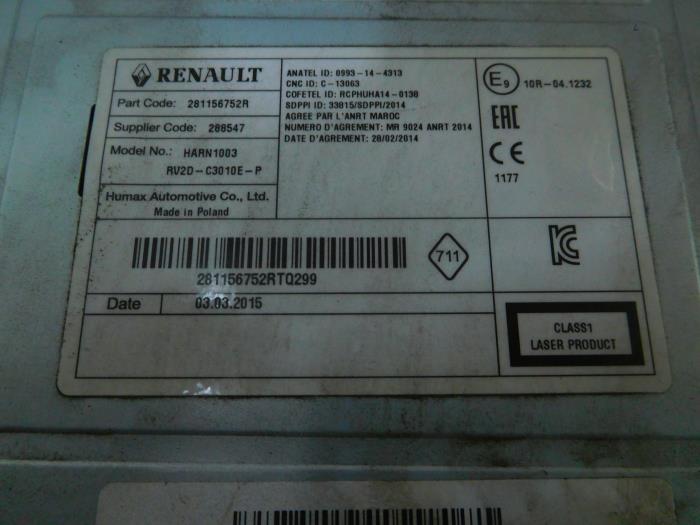 Radio CD player Renault Captur 0.9 Energy TCE 12V 281156752R
