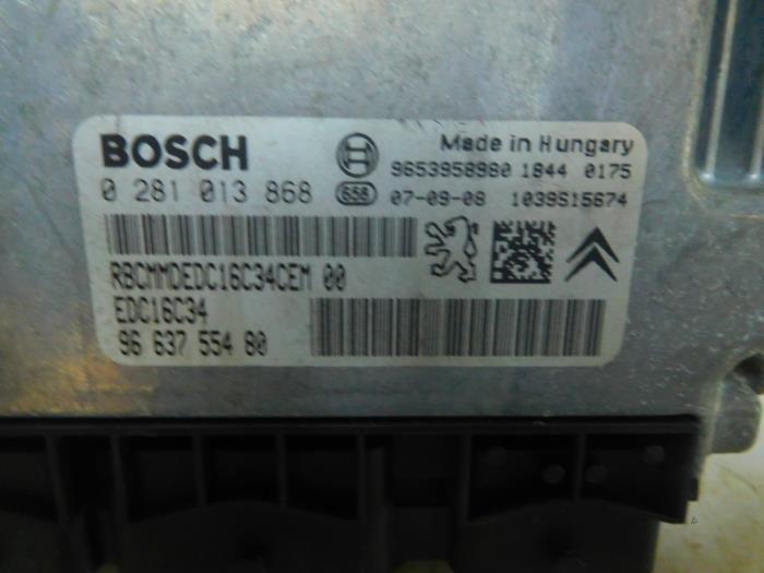 Ordinateur gestion moteur d'un Peugeot 207/207+ (WA/WC/WM) 1.6 HDi 16V 2008