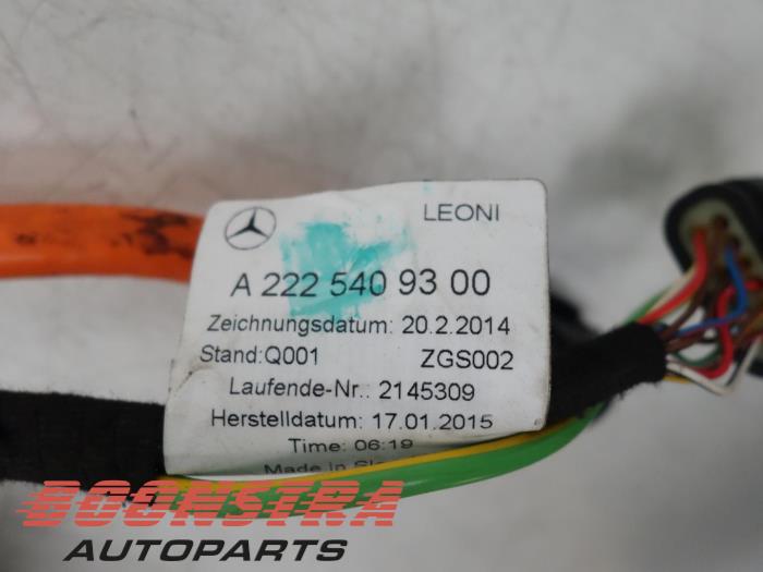 Wiazka przewodów z Mercedes-Benz S (W222/V222/X222) 3.0 S-500 Plug-in Hybrid Biturbo 24V 2015