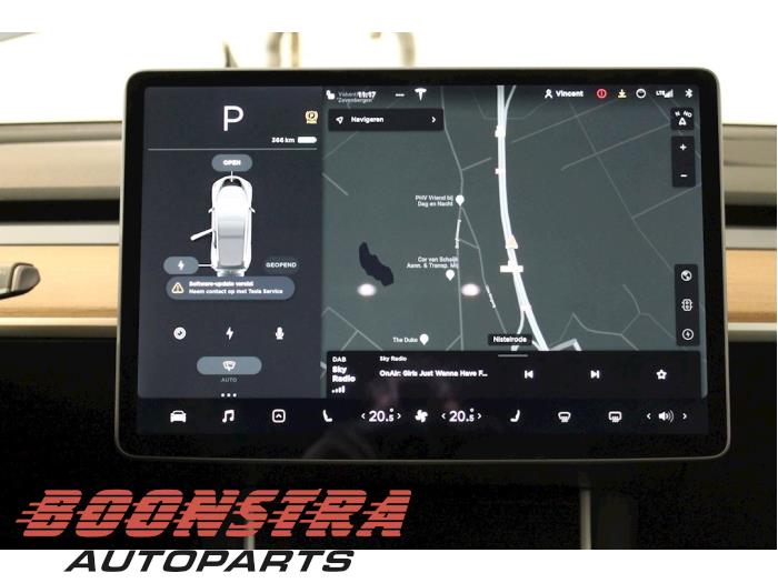 Navigation display from a Tesla Model 3 Standard Range Plus 2019