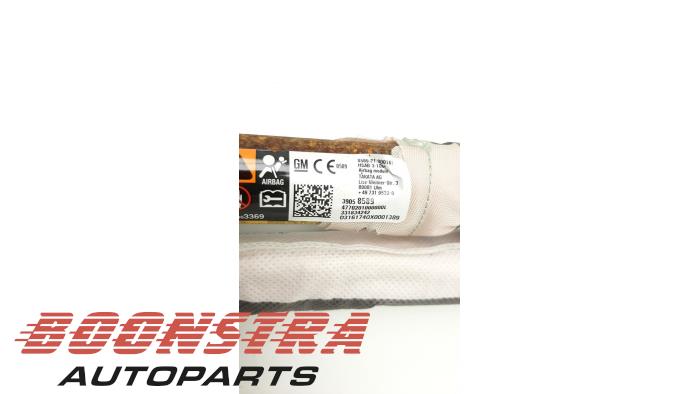 Roof curtain airbag, left from a Opel Astra K 1.4 Turbo 16V 2016