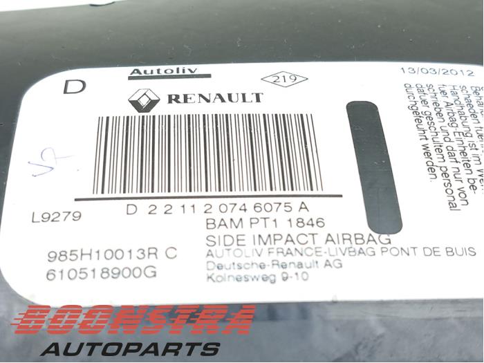 Seat airbag (seat) from a Renault Megane III Grandtour (KZ) 1.5 dCi 110 2012