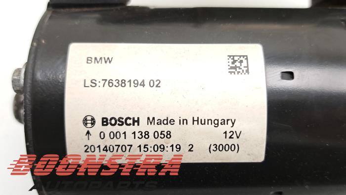 Démarreur d'un BMW X1 (E84) xDrive 28i 2.0 16V Twin Power Turbo 2014