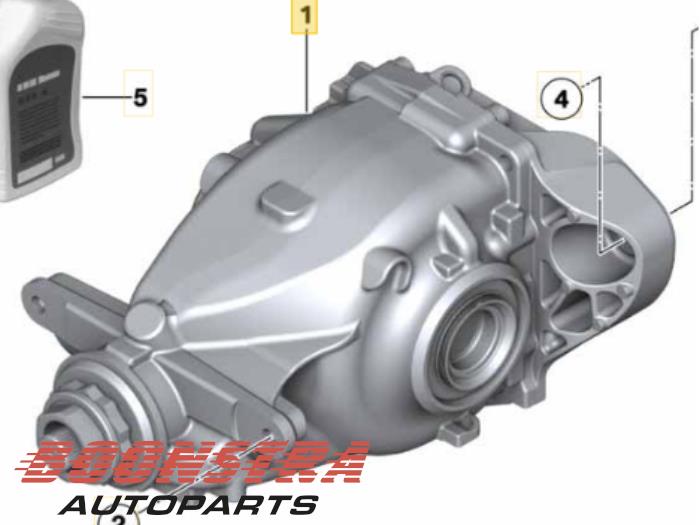 Gebrauchte Differential hinten BMW 3 serie (F30) 330e Preis € 299,00 Margenregelung angeboten von Boonstra Autoparts