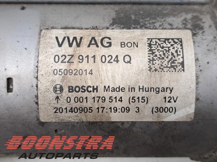 Anlasser van een Volkswagen Golf VII (AUA) 1.4 TSI Multifuel 16V 2014