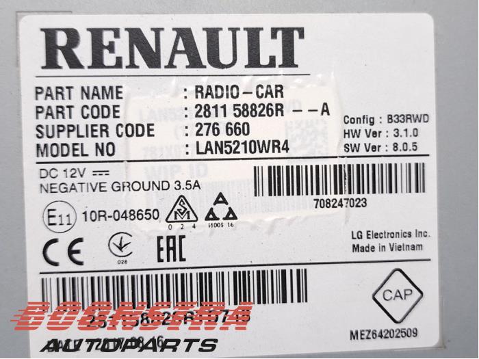 Système navigation d'un Renault Clio IV (5R) 0.9 Energy TCE 90 12V 2017
