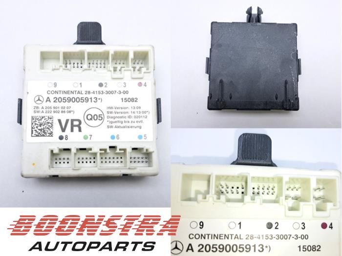 Używane Modul centralnego zamka Mercedes C (W205) C-400 3.0 V6 Turbo 4-Matic Cena € 24,95 Procedura marży oferowane przez Boonstra Autoparts