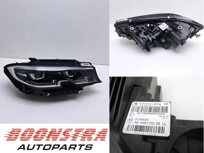 Używane Reflektor prawy BMW 3 serie (G20) 318d 2.0 TwinPower Turbo 16V Hybrid Drive Cena € 629,95 Z VAT oferowane przez Boonstra Autoparts