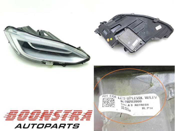 Używane Reflektor prawy Tesla Model S 70 Cena € 399,95 Procedura marży oferowane przez Boonstra Autoparts