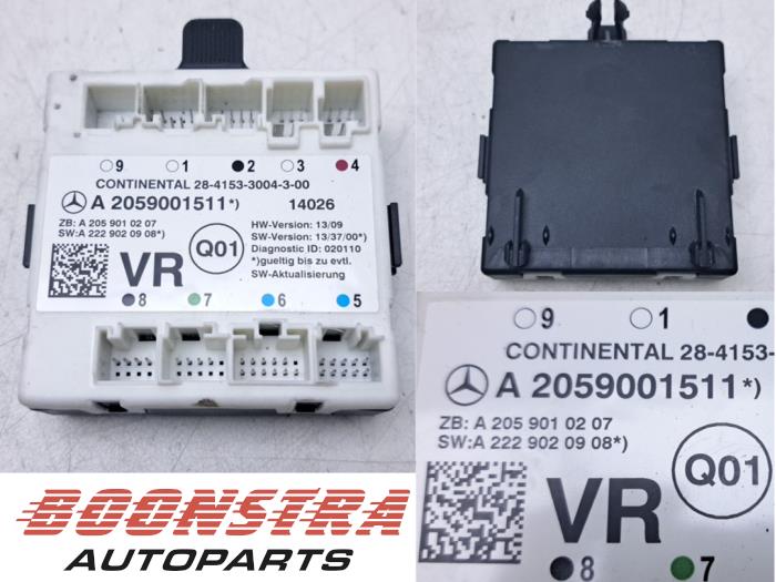 Używane Modul centralnego zamka Mercedes C (W205) C-200 2.0 CGI 16V Cena € 28,95 Procedura marży oferowane przez Boonstra Autoparts