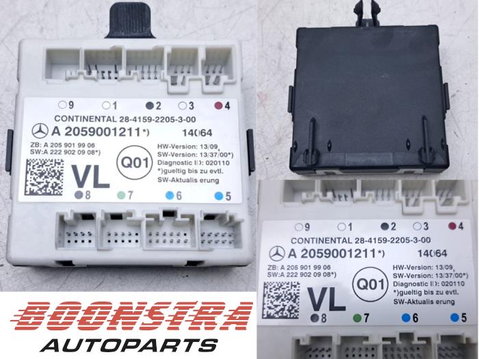 Używane Modul centralnego zamka Mercedes C (W205) C-200 2.0 CGI 16V Cena € 39,95 Procedura marży oferowane przez Boonstra Autoparts