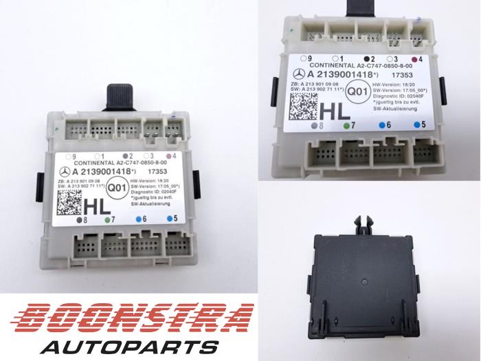 Używane Modul centralnego zamka Mercedes E Estate (S213) E-220d 2.0 Turbo 16V 4-Matic Cena € 34,95 Procedura marży oferowane przez Boonstra Autoparts