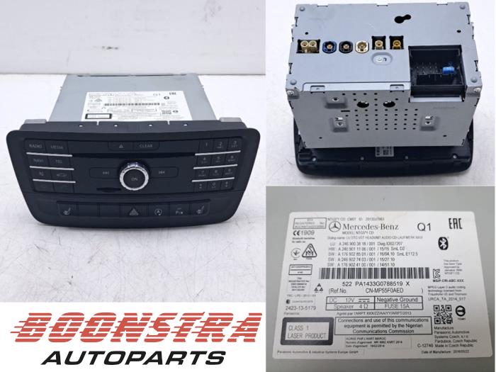 Używane Radio Mercedes CLA (117.3) 1.5 CLA-180 CDI, 180 d 16V Cena € 389,95 Procedura marży oferowane przez Boonstra Autoparts