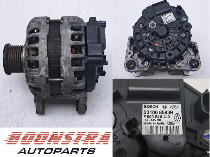 Begagnade Dynamo Renault Clio IV (5R) 0.9 Energy TCE 90 12V Pris € 24,95 Marginaltabell erbjuds av Boonstra Autoparts