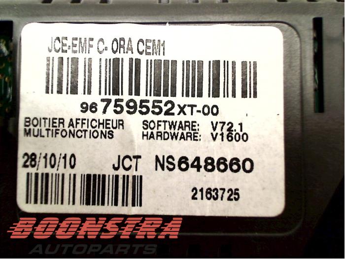 Clock Citroen C3 1.4 96759552XT00 Boonstra Autoparts