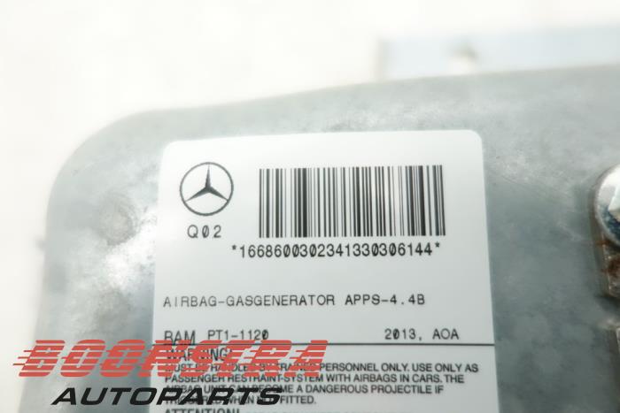 Poduszka powietrzna prawa (deska rozdzielcza) z Mercedes-Benz ML III (166) 3.0 ML-350 BlueTEC V6 24V 4-Matic 2013