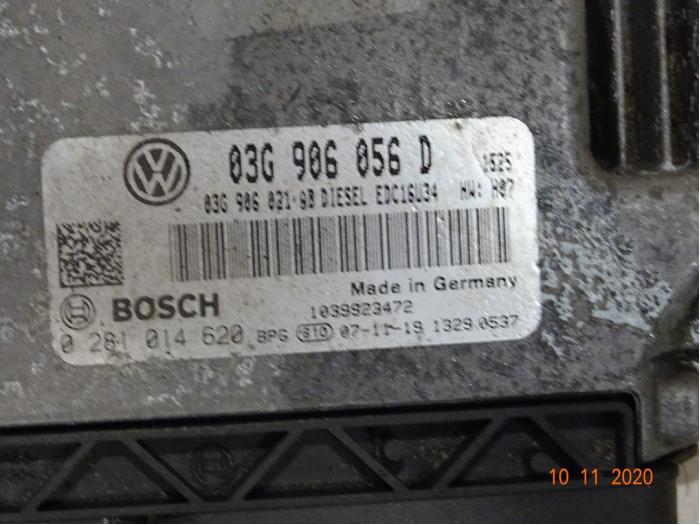 Zündschloss + Steuergerät van een Volkswagen Golf V (1K1) 1.9 TDI 2008