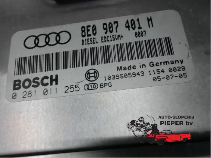 Set of locks from a Audi A4 Cabrio (B7) 2.5 TDI 24V 2005