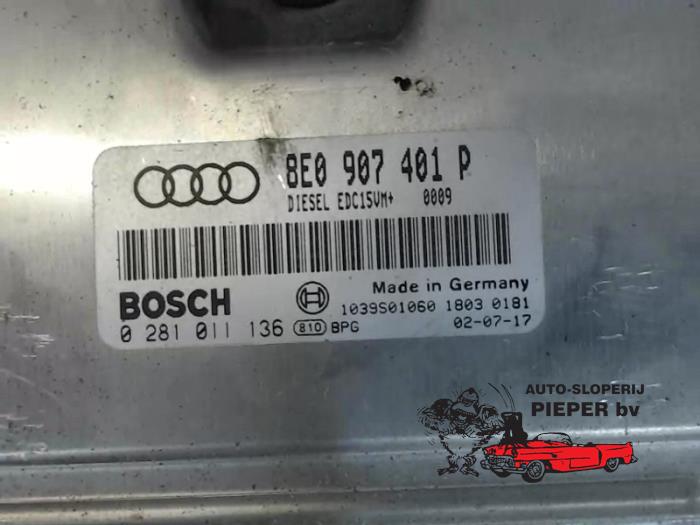 Engine management computer from a Audi A4 Avant (B6) 2.5 TDI 24V 2003