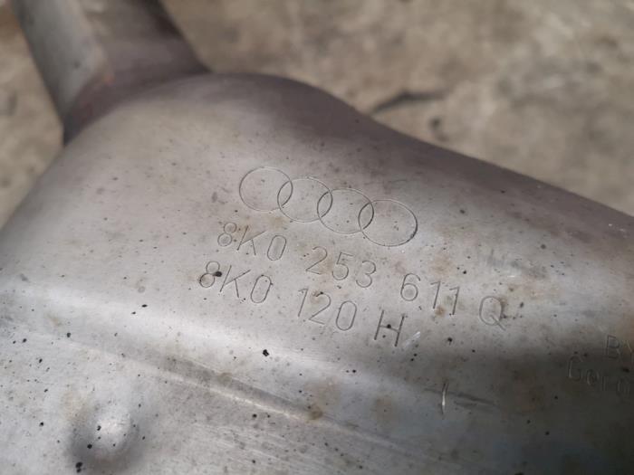 Exhaust rear silencer from a Audi A5 Quattro (B8C/S)  2008