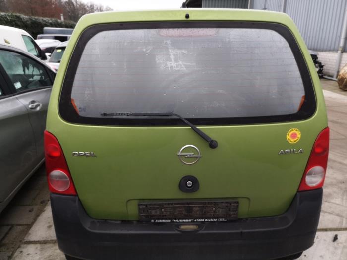 Tailgate from a Opel Agila (A) 1.0 12V 2001