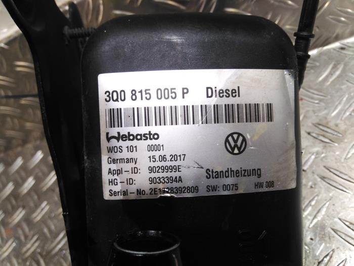 Chauffage stationnaire d'un Volkswagen Arteon (3HAB) 2.0 TDI BiTurbo 16V 4Motion 2017
