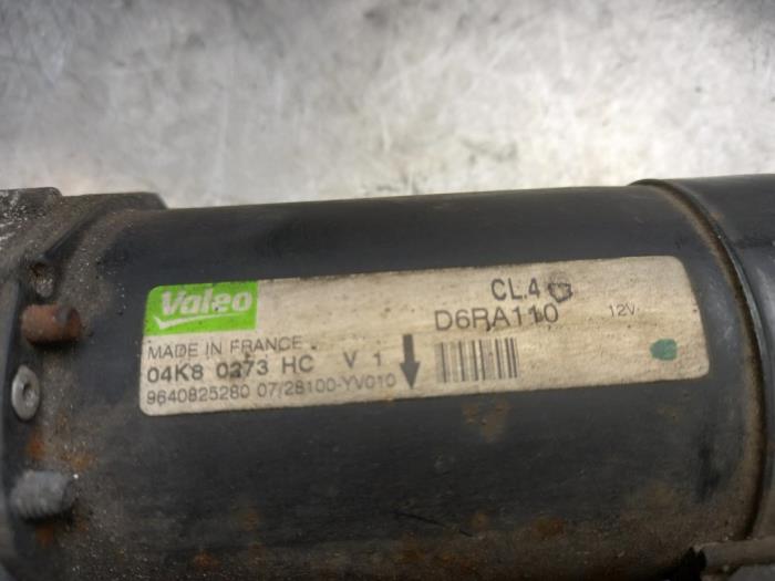 Starter from a Peugeot 207 SW (WE/WU) 1.6 HDi 16V 2009
