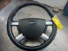 Steering wheel from a Ford Focus C-Max, 2003 / 2007 1.8 16V, MPV, Petrol, 1.798cc, 88kW (120pk), FWD, CSDA; CSDB, 2003-10 / 2007-03, DMW 2004