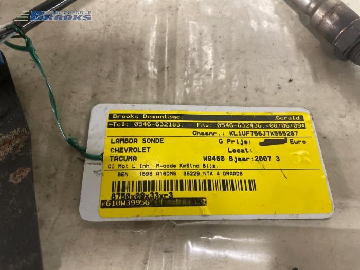 Sonde lambda d'un Daewoo Tacuma 1.6 16V 2007