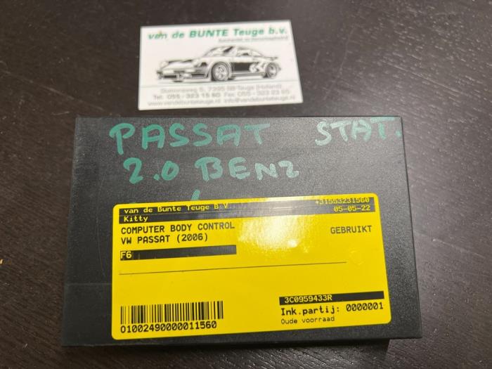 Używane Sterownik Body Control Volkswagen Passat Variant (3C5) 2.0 FSI 16V 4Motion Cena € 52,50 Procedura marży oferowane przez van de Bunte Teuge B.V.