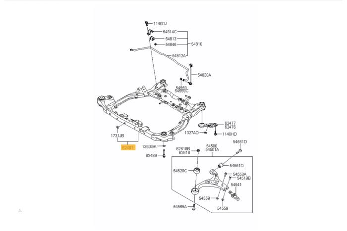 Usados Subchasis Kia Pro cee'd (EDB3) 1.4 CVVT 16V Precio € 105,00 Norma de margen ofrecido por van de Bunte Teuge B.V.