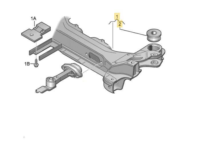 Used Subframe Volkswagen Golf IV (1J1) 1.6 16V Price € 42,00 Margin scheme offered by van de Bunte Teuge B.V.