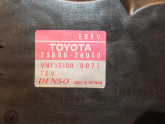 Valve RGE d'un Toyota RAV4 (A4) 2.0 D-4D 16V 4x2 2014