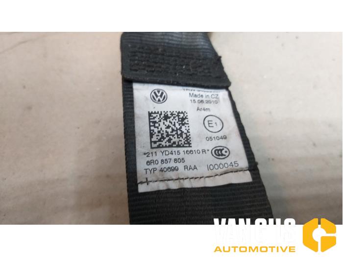 Ceinture de sécurité arrière gauche d'un Volkswagen Polo V (6R) 1.2 TDI 12V BlueMotion 2010