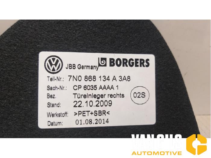 Tapizado de maletero de un Volkswagen Sharan (7N) 2.0 TDI 16V 4Motion 2014