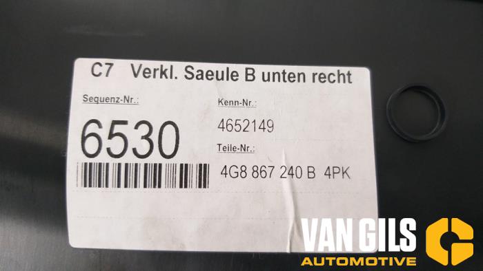 Montant centre droit d'un Audi S7 Sportback (4GA/4GF) 4.0 V8 TFSI 2012