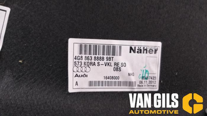 Tapizado de maletero derecha de un Audi S7 Sportback (4GA/4GF) 4.0 V8 TFSI 2012