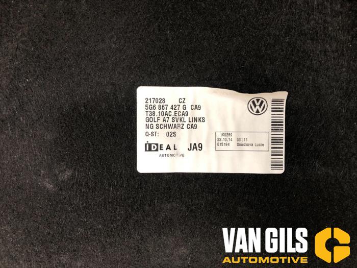 Tapizado de maletero izquierda de un Volkswagen Golf VII (AUA) 2.0 GTI 16V 2016