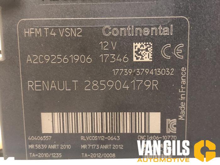 Serrure de contact + clé d'un Renault Captur (2R) 0.9 Energy TCE 12V 2018