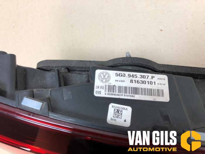 Taillight, left from a Volkswagen Golf VII (AUA) 1.4 TSI 16V 2012