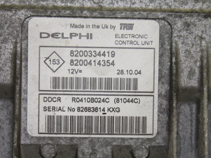 Engine management computer from a Renault Megane II Grandtour (KM) 1.5 dCi 80 2005