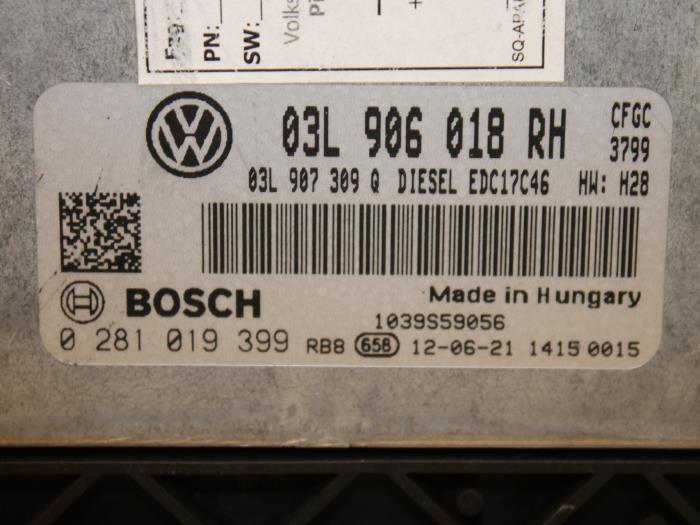 Calculateur moteur d'un Volkswagen Sharan (7N) 2.0 TDI 16V 2014