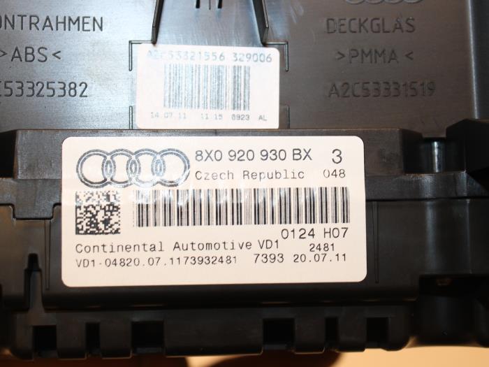 Odometer KM from a Audi A1 (8X1/8XK) 1.4 TFSI 16V 185 2011