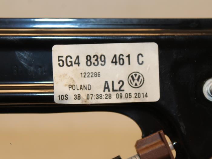 Mechanizm szyby lewej tylnej wersja 4-drzwiowa z Volkswagen Golf VII (AUA) 2.0 TDI 16V 2015