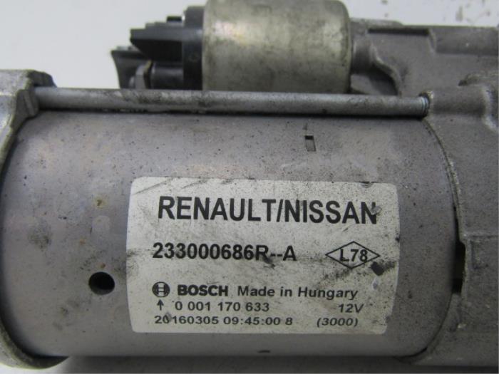 Motor de arranque de un Renault Talisman (RFDL) 1.6 dCi 130 2016