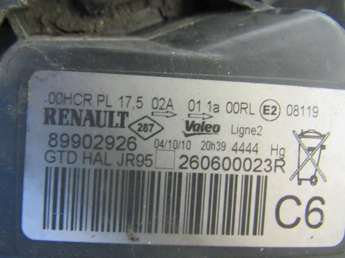 Scheinwerfer links van een Renault Scénic III (JZ) 1.4 16V TCe 130 2010