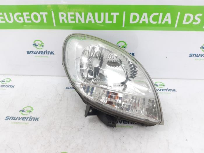 Używane Reflektor prawy Renault Kangoo (KC) 1.5 dCi 65 Cena € 10,33 Procedura marży oferowane przez Snuverink Autodemontage